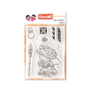 Sellos de polímero transparente Hula 4 - Nalani para crear tarjetas o páginas de scrapbooking
