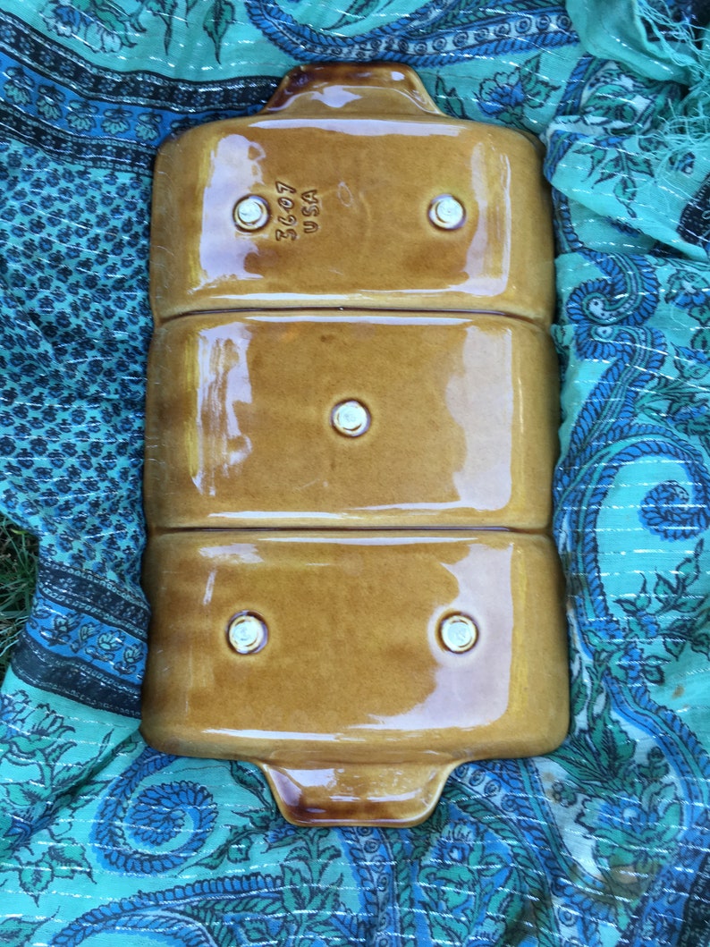 Vintage 3 Compartment Serving Tray Made in USA Etsy