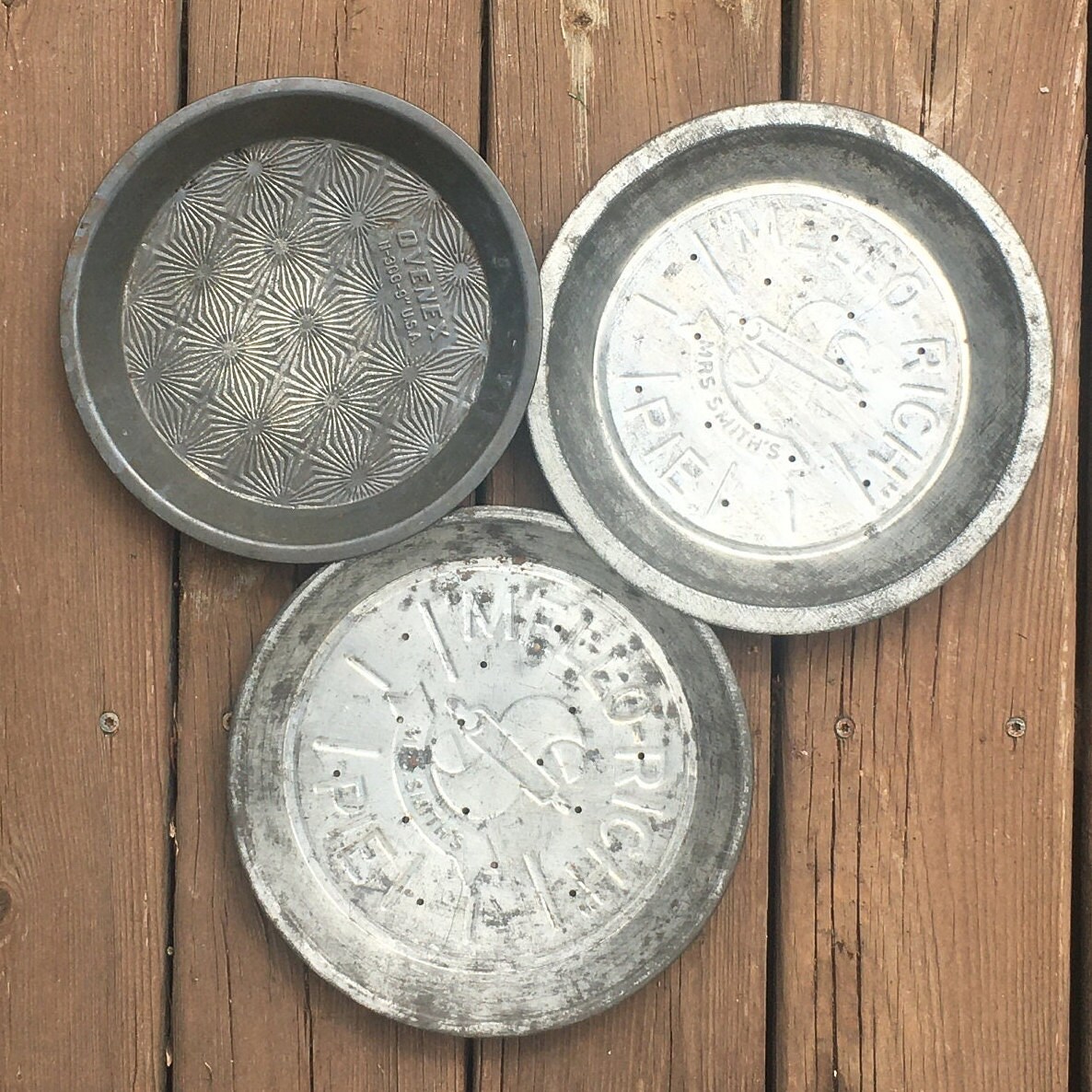 Vintage Pie Tins Set of 3 Mello Rich and Ovenex Etsy