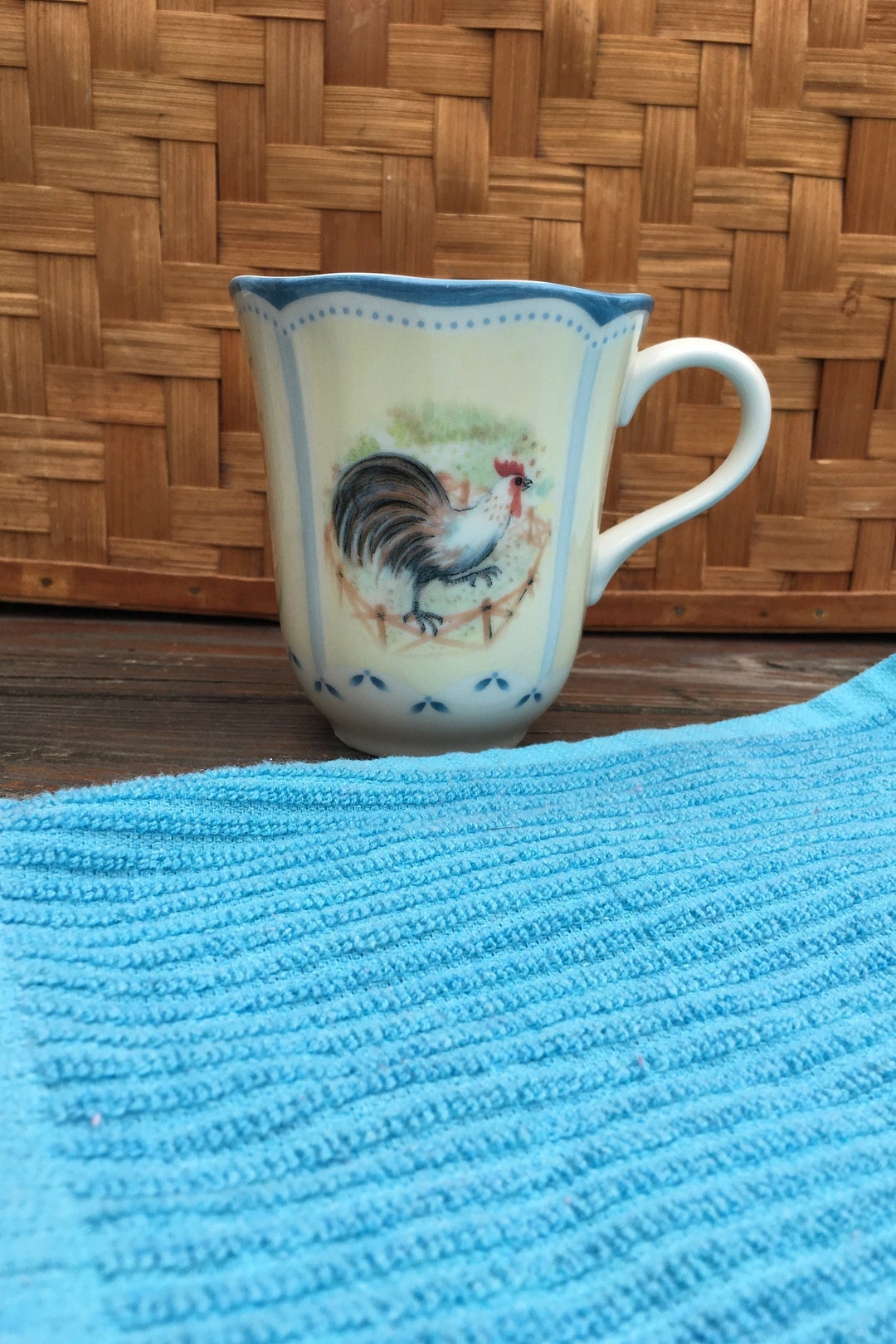 Lenox Coffee Cup Provencal Garden Rooster Etsy