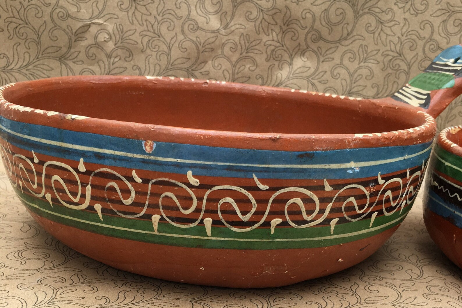 Rustic Mexican Red Clay Pottery Set of 4 Handled Nesting Pans Etsy