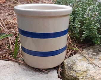 Robinson Ransbottom 1 quart high jar blue stripe