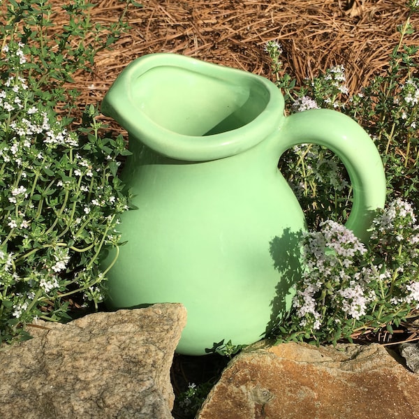 Haeger pitcher seafoam green