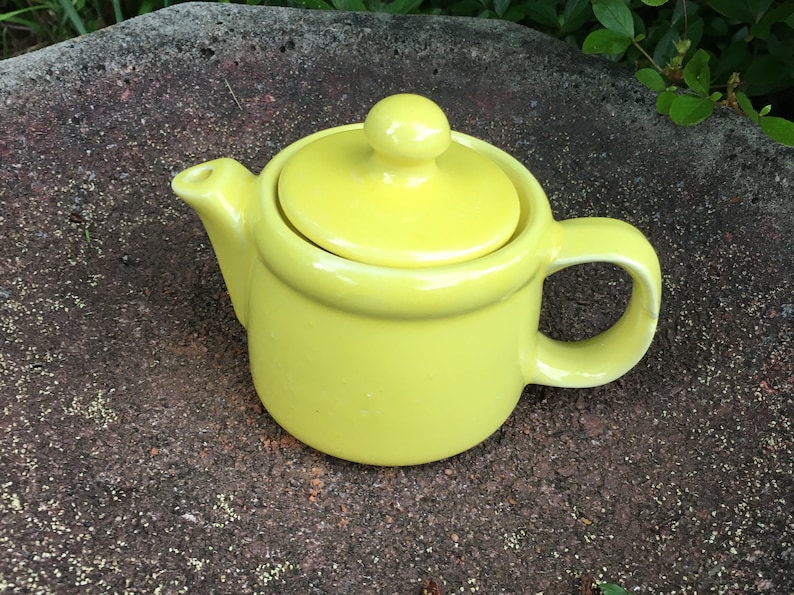 Mccoy Personal Teapot Yellow Vintage Rare Etsy