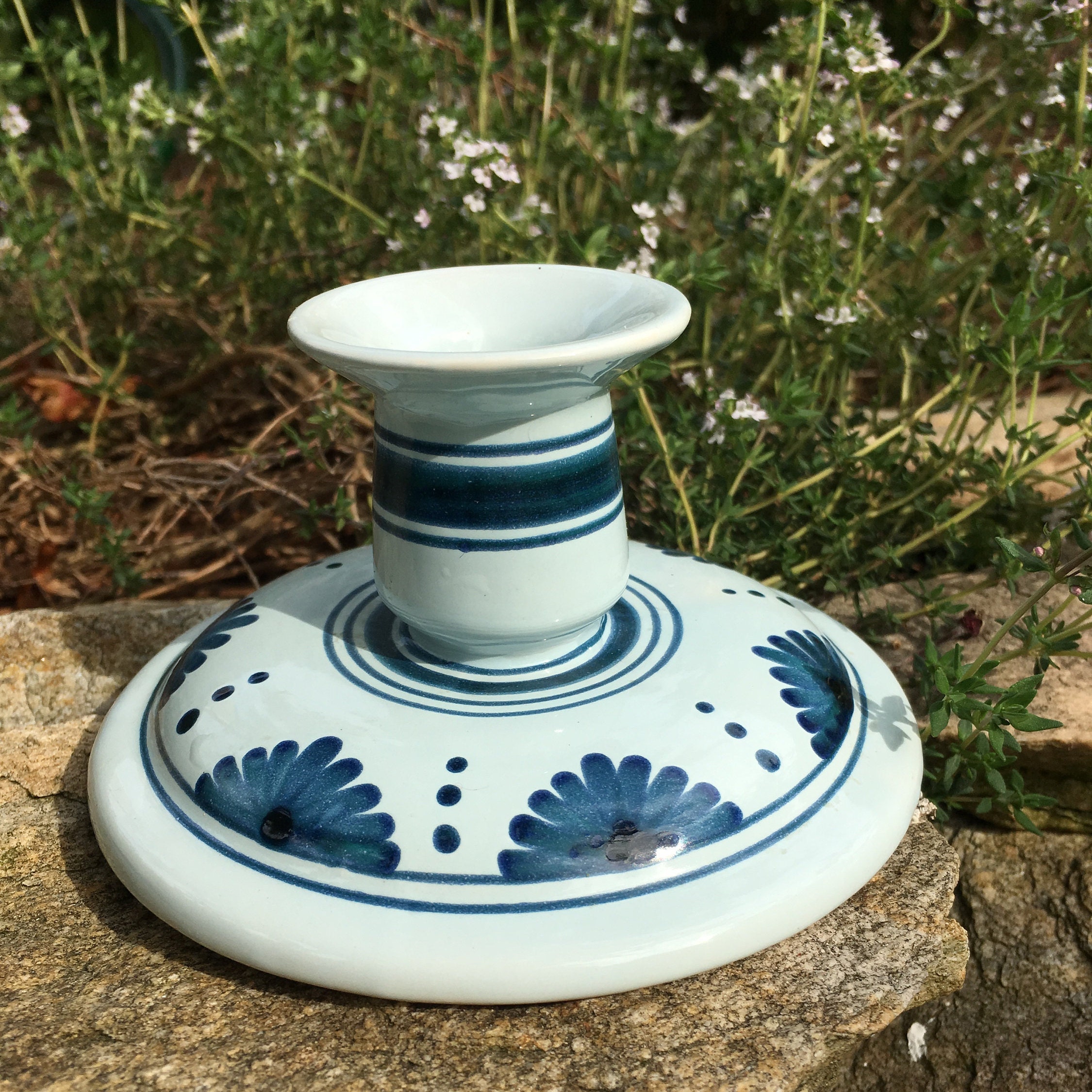 値下げ QUIMPER HB カンペール陶器 希少キャンドルホルダ2セット