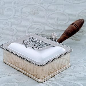 RARE FINE/Collectable Art Deco Cigarette Box/Silver Plated Tobacco Box/Unique Cigarette Ash Box/Vintage Silver Tone Box/Collectors Gift /260