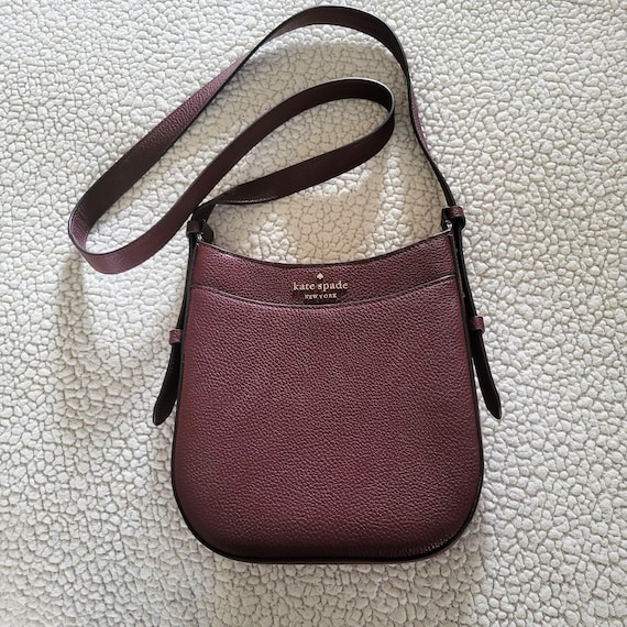 Kate Spade medium Leila drawstring backpack burgundy maroon red mini back pack kate spade new york Backpack Purple Bags & Handbags for  main image 3