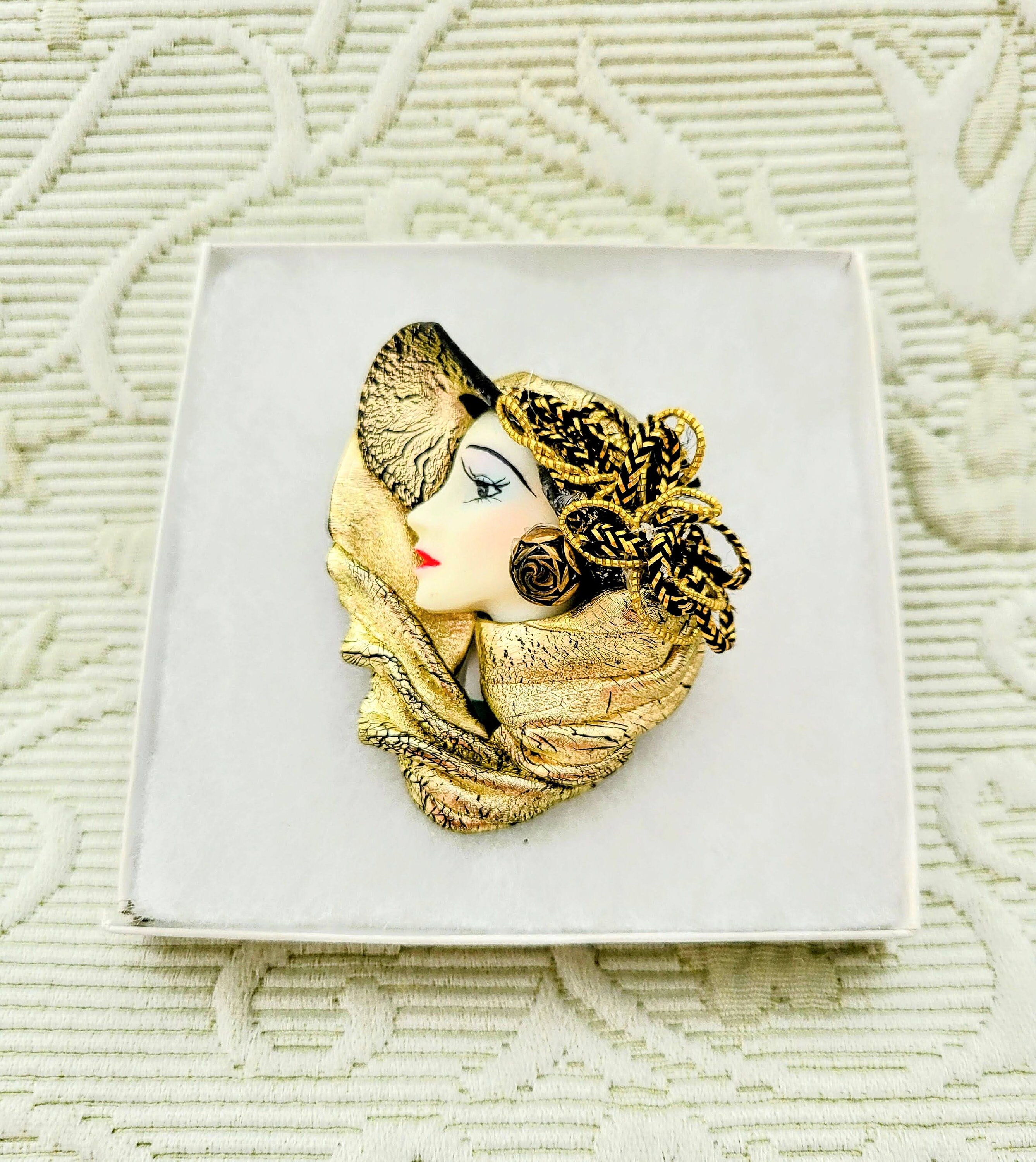 Manly Woman Face Pin for Sale by Tribloom
