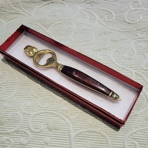 Vintage SIAM Bottles Opener/Collectible Hight Quality Brass and Rosewood Decorative Thailand Opener/Gift Idea/No.756