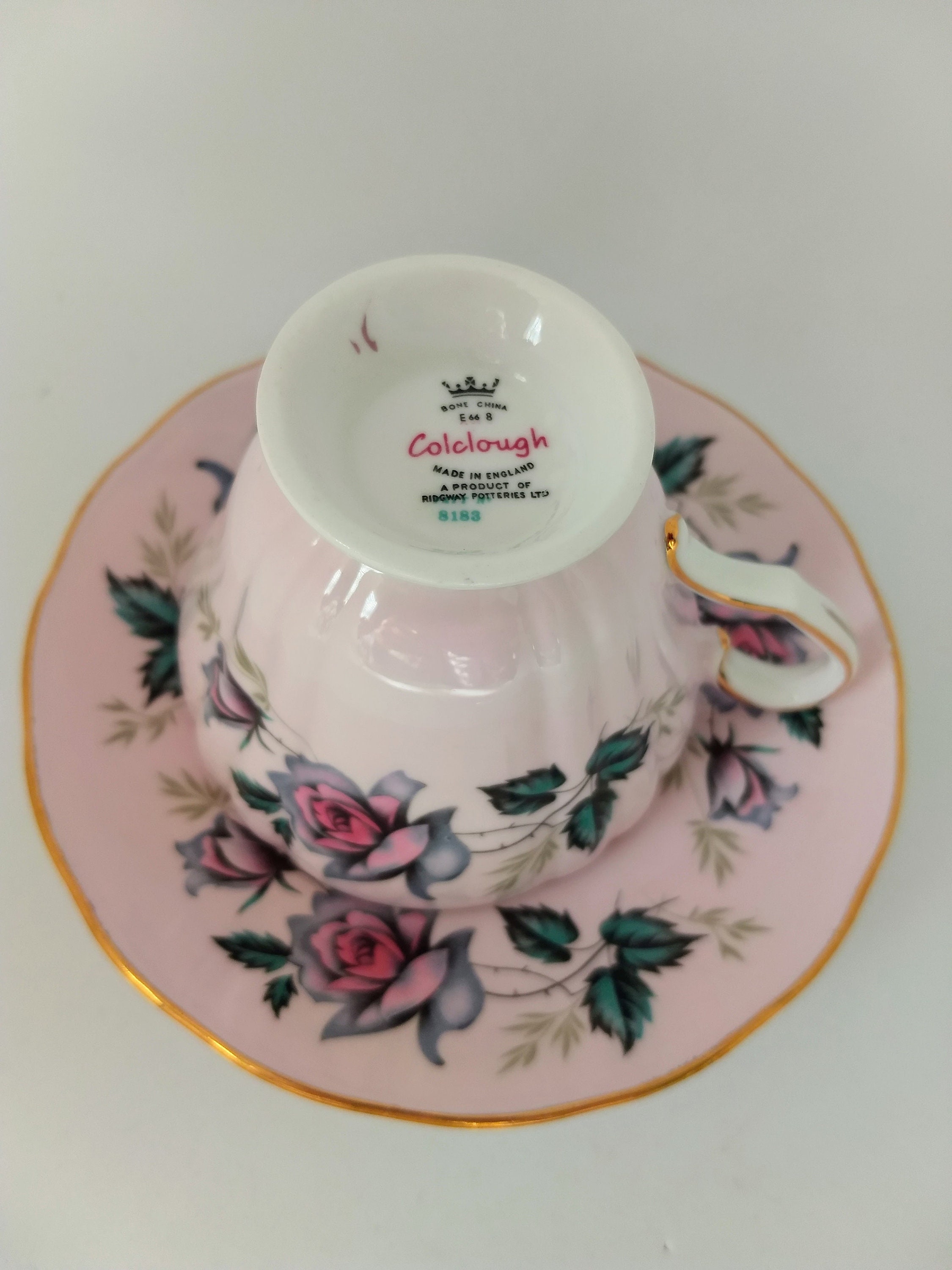 COLCLOUGHT Pink Rose Tea Cup Set/vintage Pale Pink Floral Etsy UK