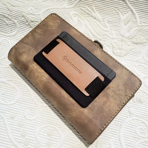 Carteira feminina elegante em tons marrons faux sued convinience/bolsa de moedas com zíper dobrado e prático carteira macia e prática/presente para ela/ideia Hift/no987