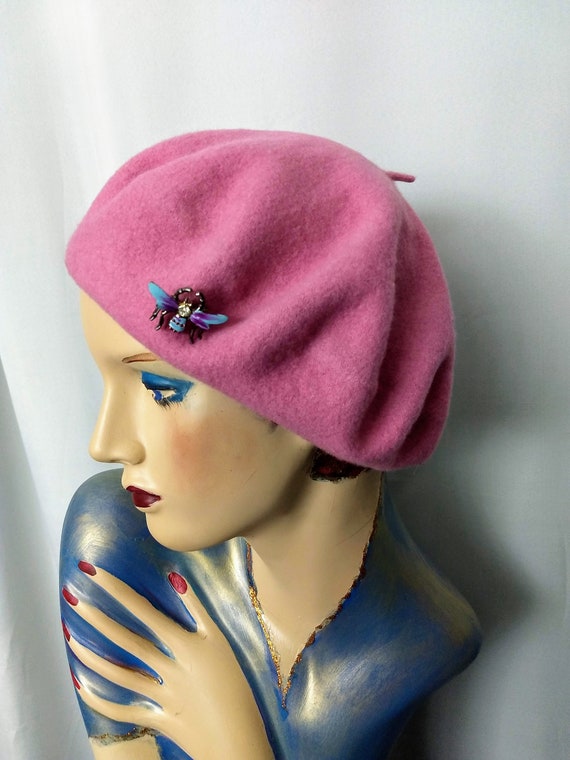 French Pink Beret/Classic Style Beret/Best Quality Wo… Gem
