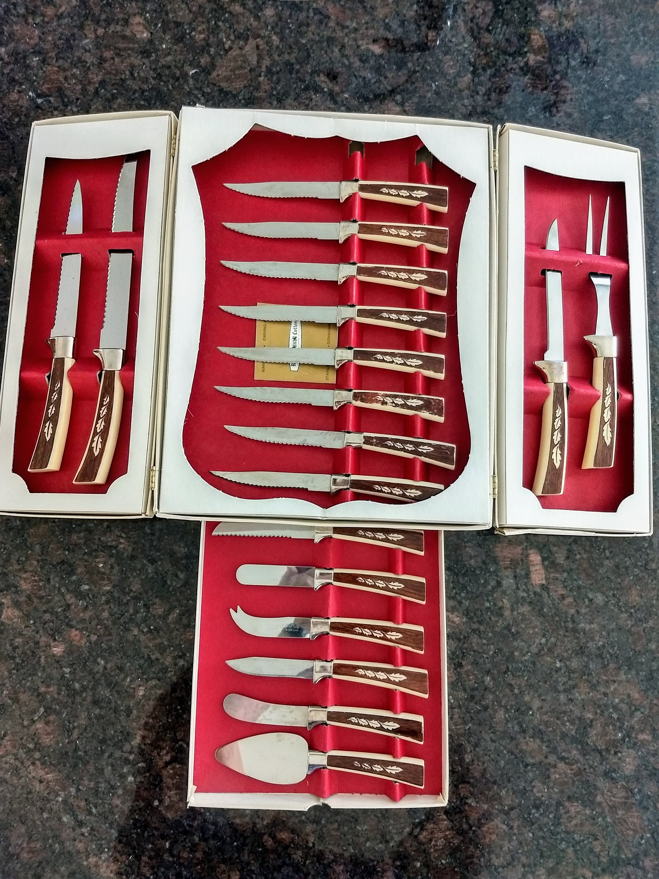 Vintage Sheffield Treasure Chest Assorted Solid Stainless Steel