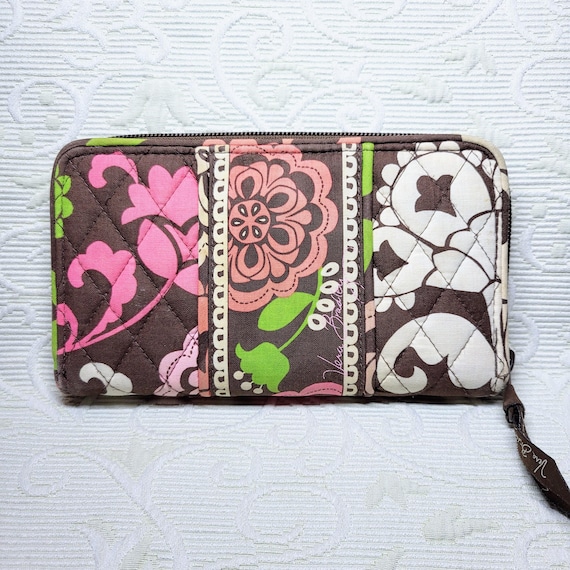 VERA BRADLEY Java Pink Style Zip Around Wallet/Co… - image 1