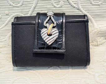 Mini carteira exclusiva BRIGHTON/couro preto ser dobrado com pequenas notas de carteira/carteira de assinatura de designer muito útil e útil/ideia de presente perfeita/não