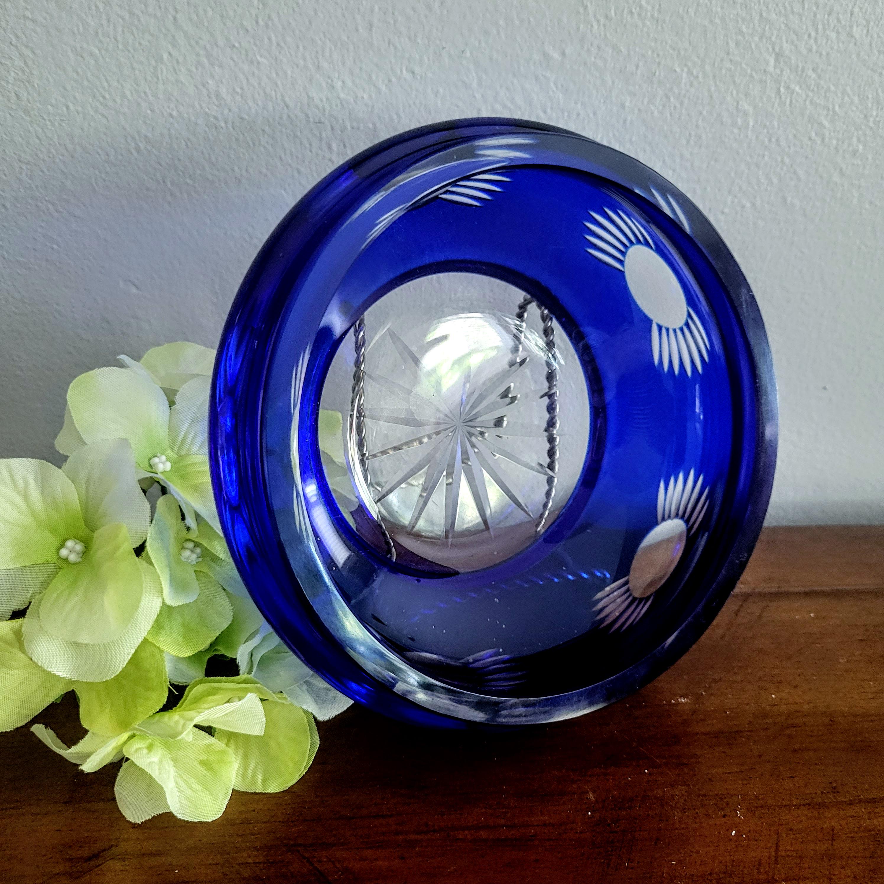 Cobalt Crystal Bowl - Etsy