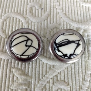 Authentic PACO RABANNA - Paris Clip On Earrings/Rare Design Clip On Earrings/Vintage Stamped Haute Couture Designer Jewelry/Gift Idea/No598