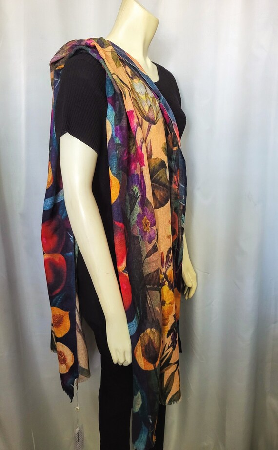 Over Size Wool & Silk Shawl Wrap/ITALIAN Designer… - image 5