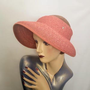 Helen Kaminski Raffia Wide Brim Striped Sun Hat Beige Pink & Tilly Raffia Braid Sun Hat - Lapis Melange/Cream | Helen  main image 3
