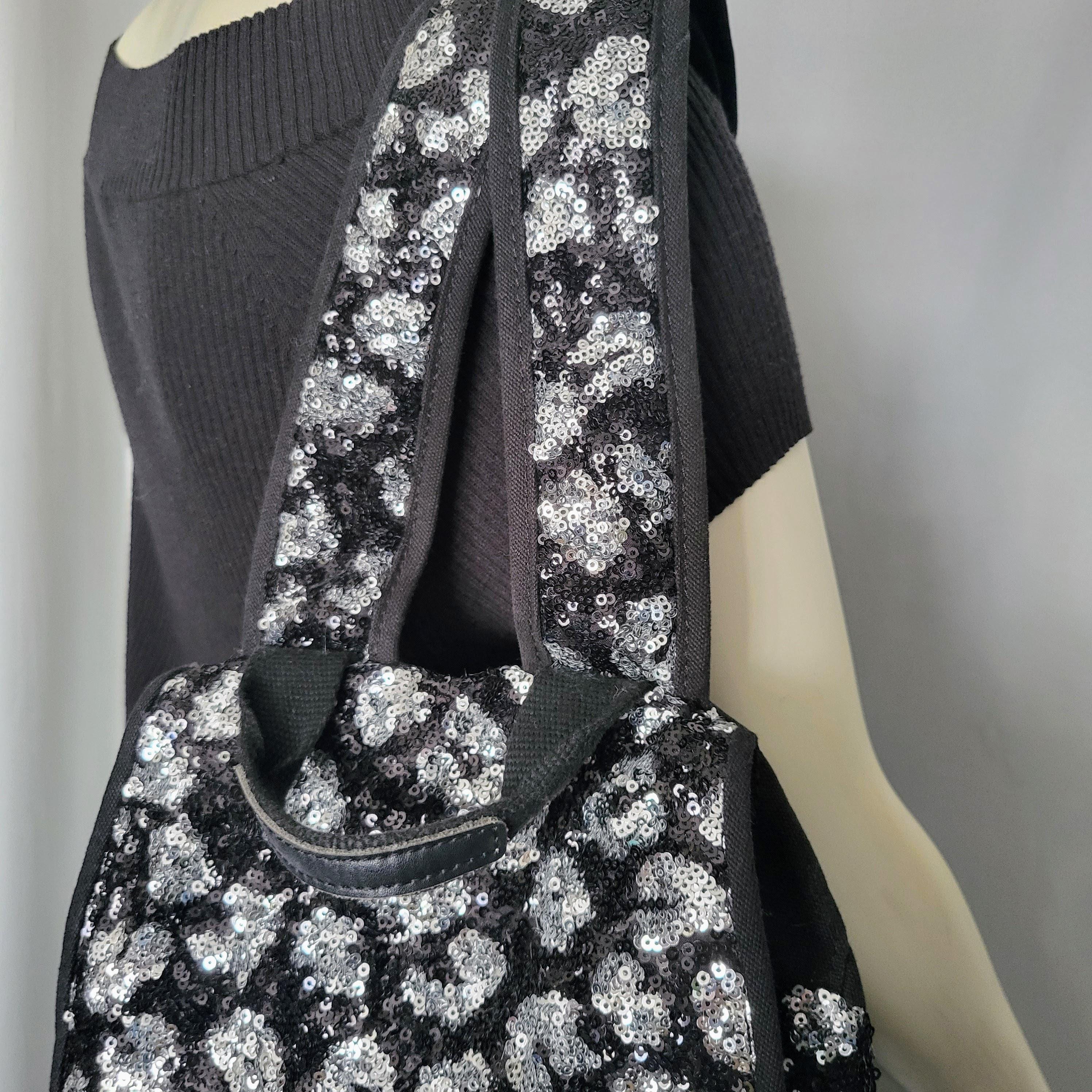VICTORIA SECRET PINK Backpack/black Canvas With Sparcling