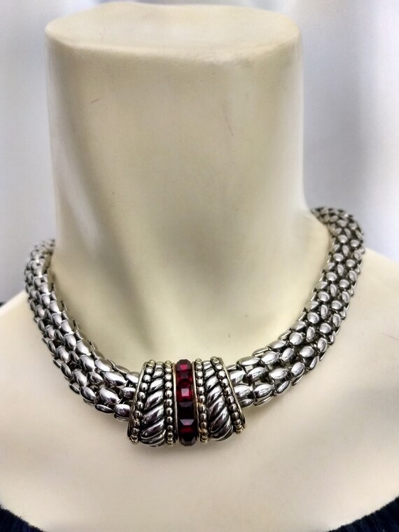 David Yurman Style Chunky Choker/silver 