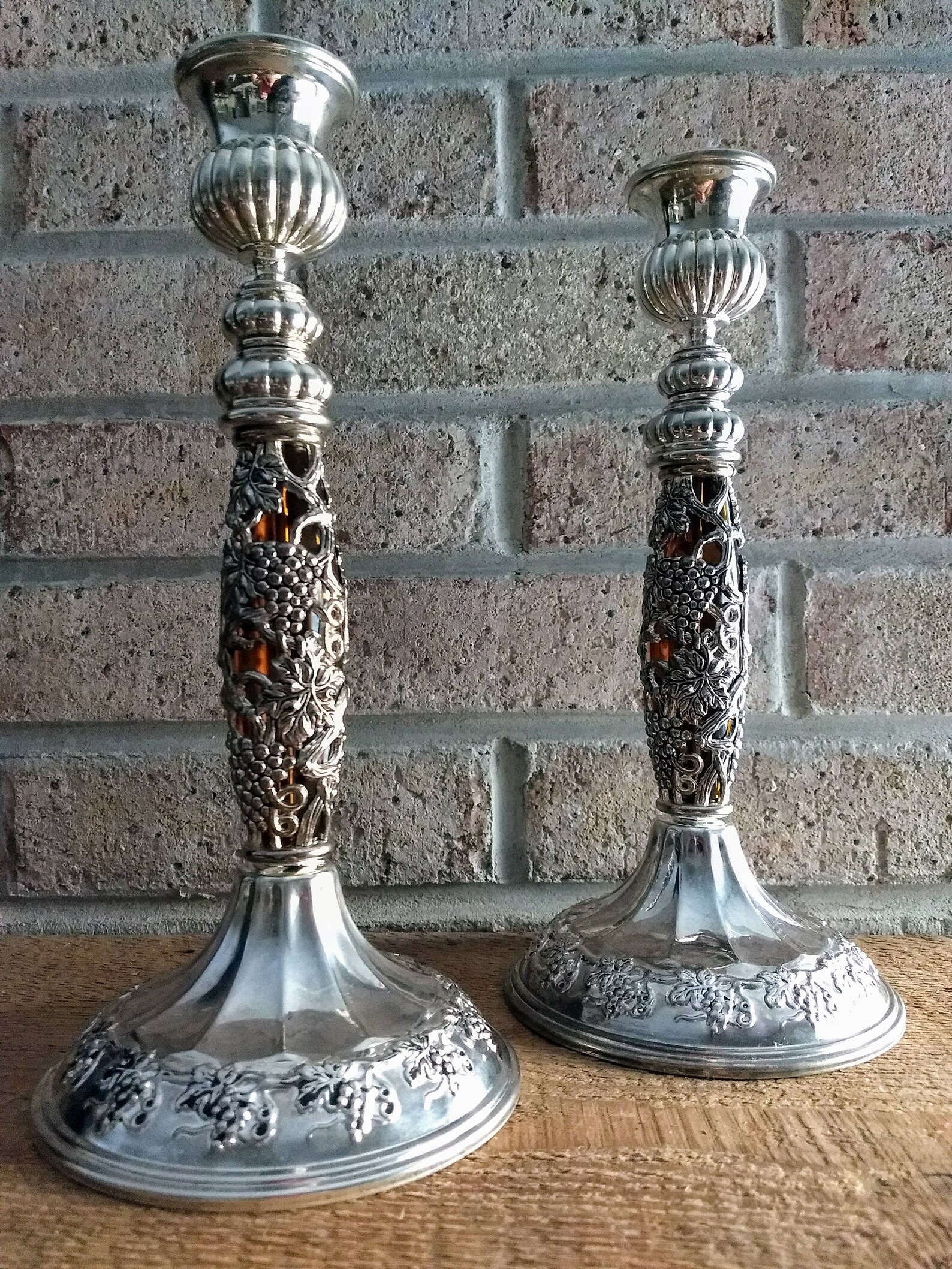 Rare Set of 2 GODINGER Silver Plated Candle Holder/Vintage Etsy