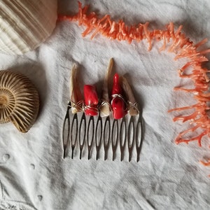 Shell and Coral Sea Witch Hair Comb | Mermaid Bridal Bride