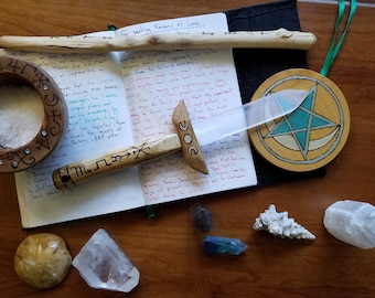 Selenite Athame | Wicca Ritual Moon Knife