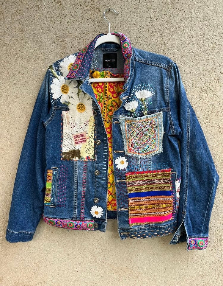 80s-90s Embroidered Jacket // Boho Jacket / Blazervintage - Etsy Israel