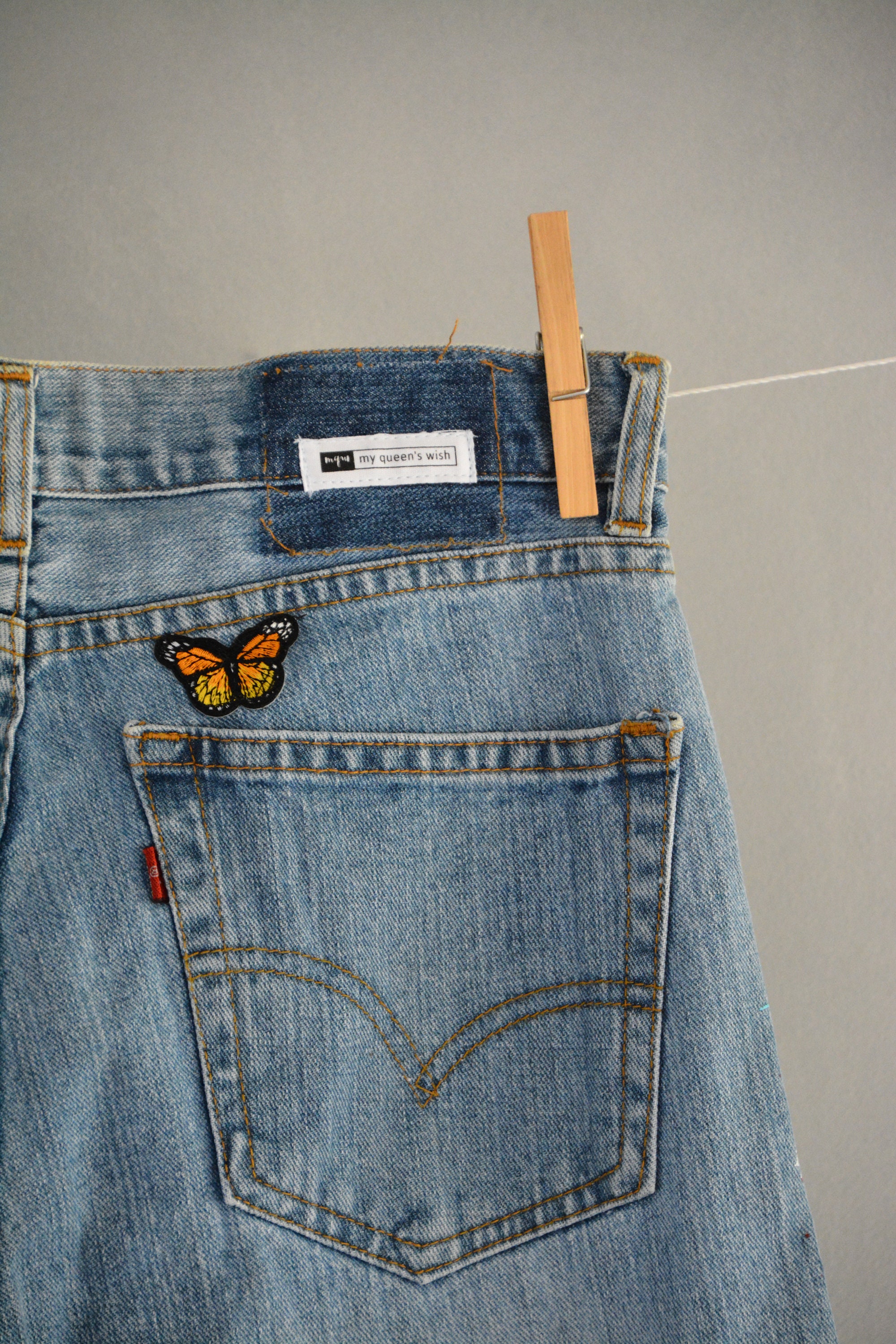 Levis 501 Vintage High Waist Denim Jeans Medium Blue Wash - Etsy