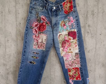 Vintage Jean's, embroidery jeans All SIZES