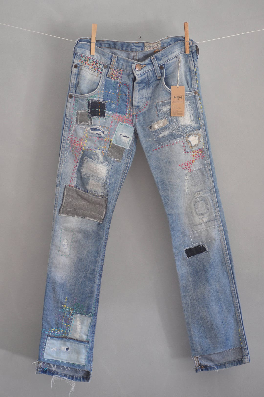 Distressed Boyfriend Jeans/hipster Jeans/all Sizes/grunge Jeans/boho ...