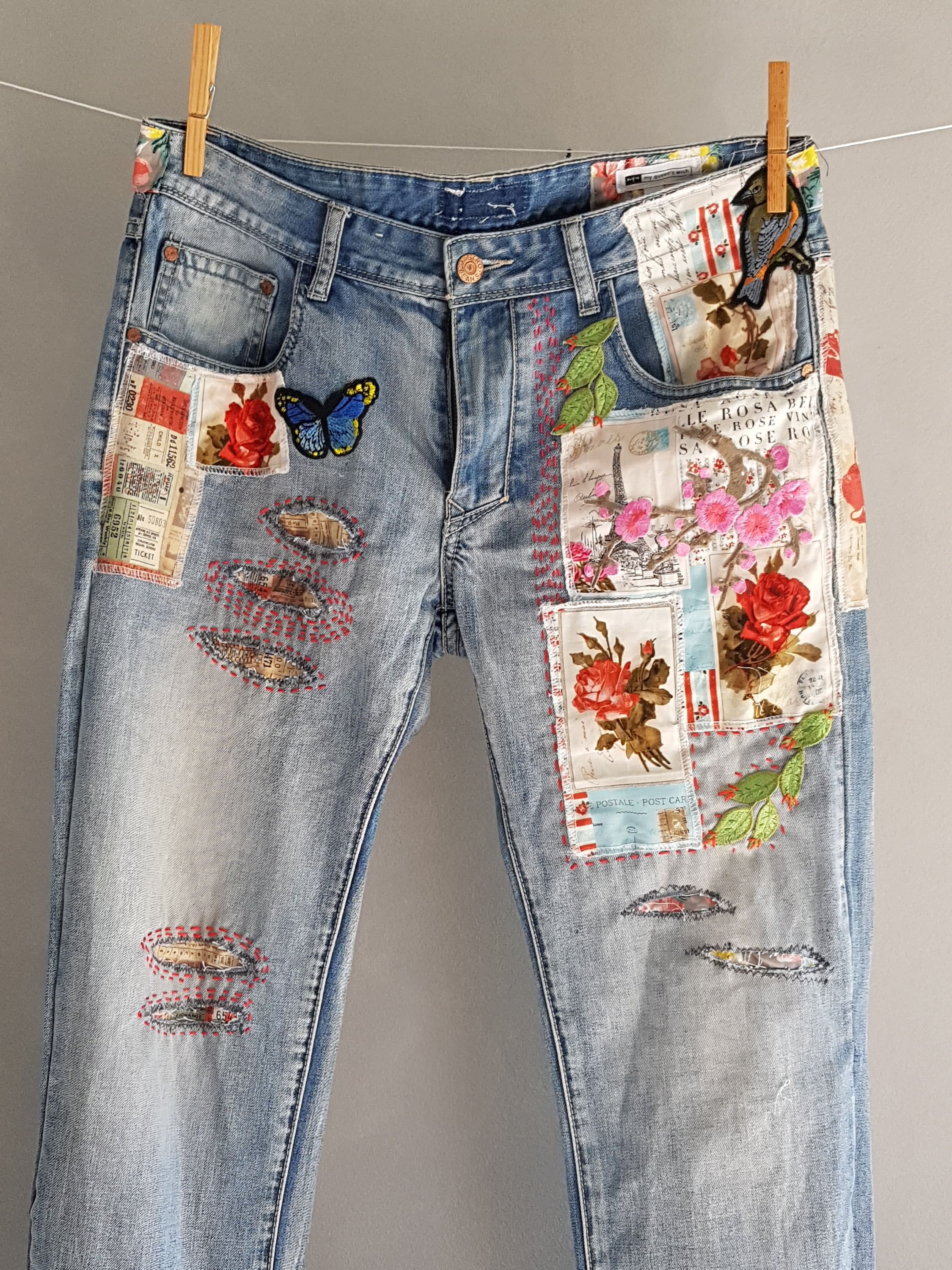 Boyfriend Jeans Button Fly Vintage Jeans Vintage Denim - Etsy