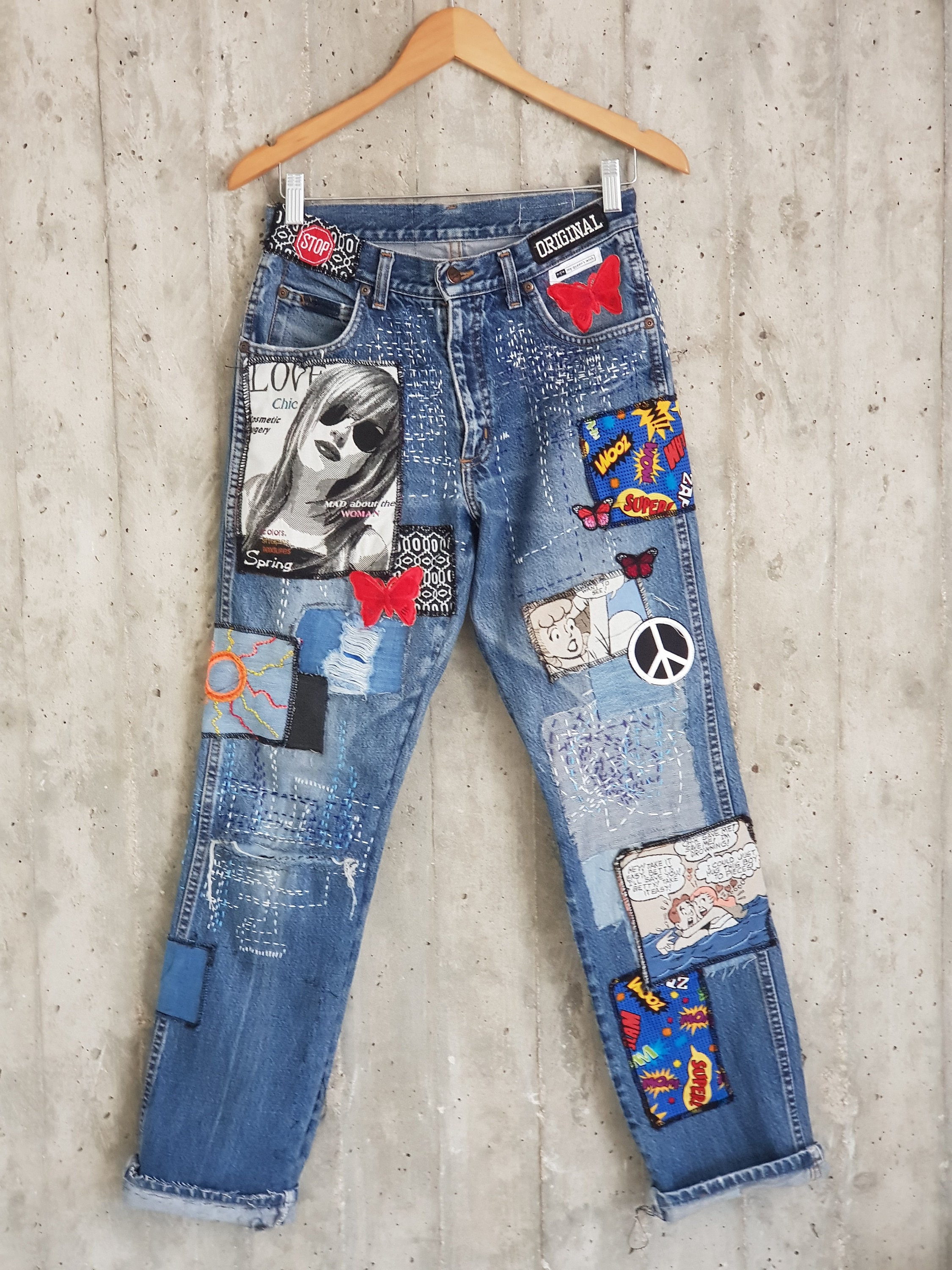 Vintage 90s Jeans High Waisted Bootcut Denim Pants Grunge - Etsy