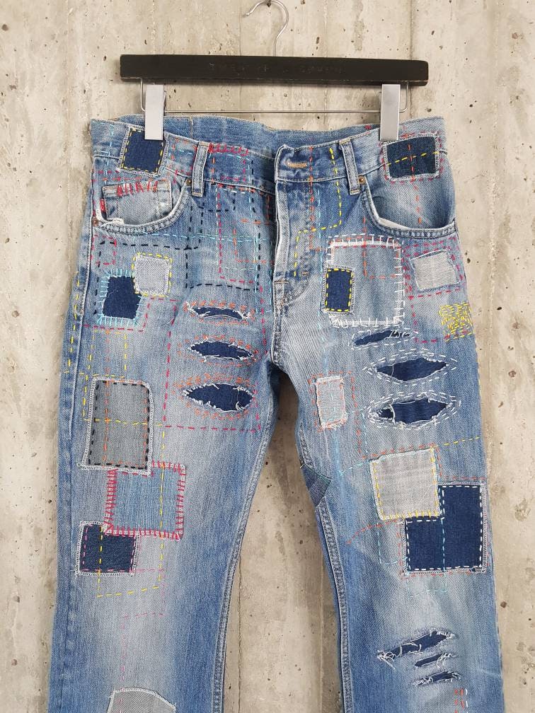 Distressed Vintage Boyfriend Jeans/Hipster Jeans/All | Etsy