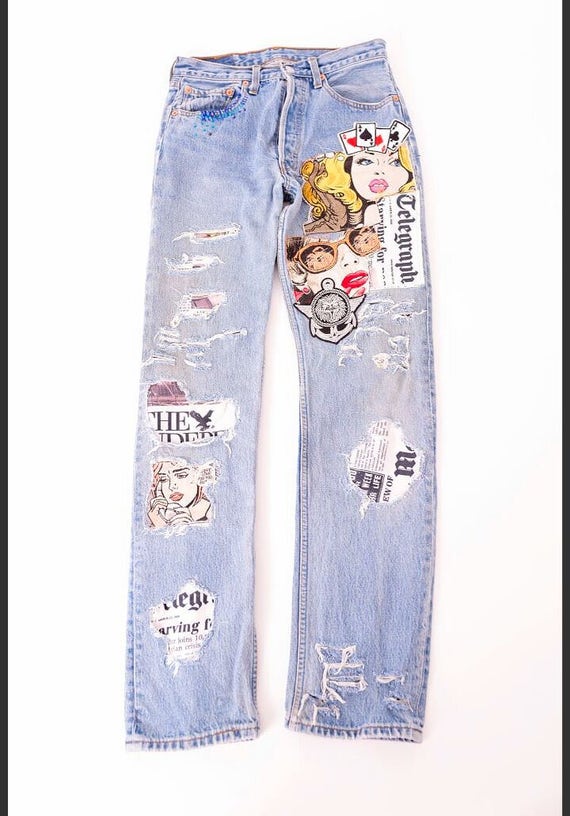 I've affectionately renamed this style of vintage jeans with