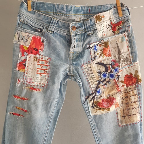 Vintage Distressed Boyfriend Jeans/hipster Jeans/all - Etsy