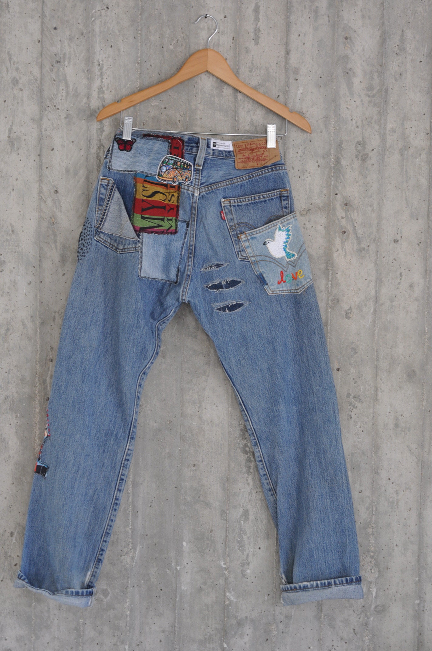 Distressed Vintage Boyfriend Jeans/hipster Jeans/all - Etsy Israel