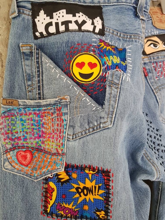 Vintage Levis custom Ripped Vintage Style High Rise Skinny