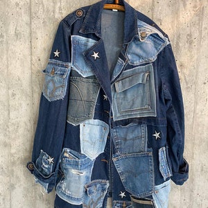 Distressed Vintage Man Jacket /hipster Jeans Jacket/all Sizes/grunge ...
