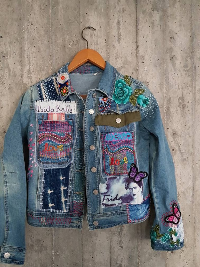 Embroidered Jean Jacket Bride Jean Jacket Custom Jean Etsy