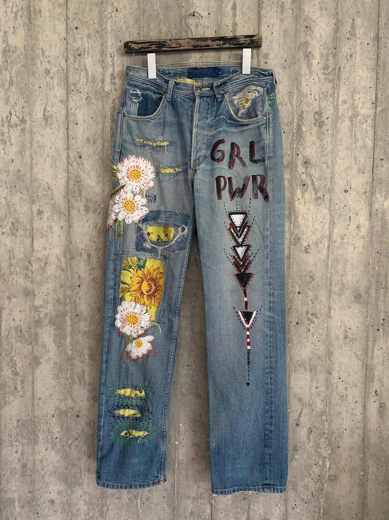 Woman Jeansvintage Jean's Embroidery Jeans All SIZES - Etsy