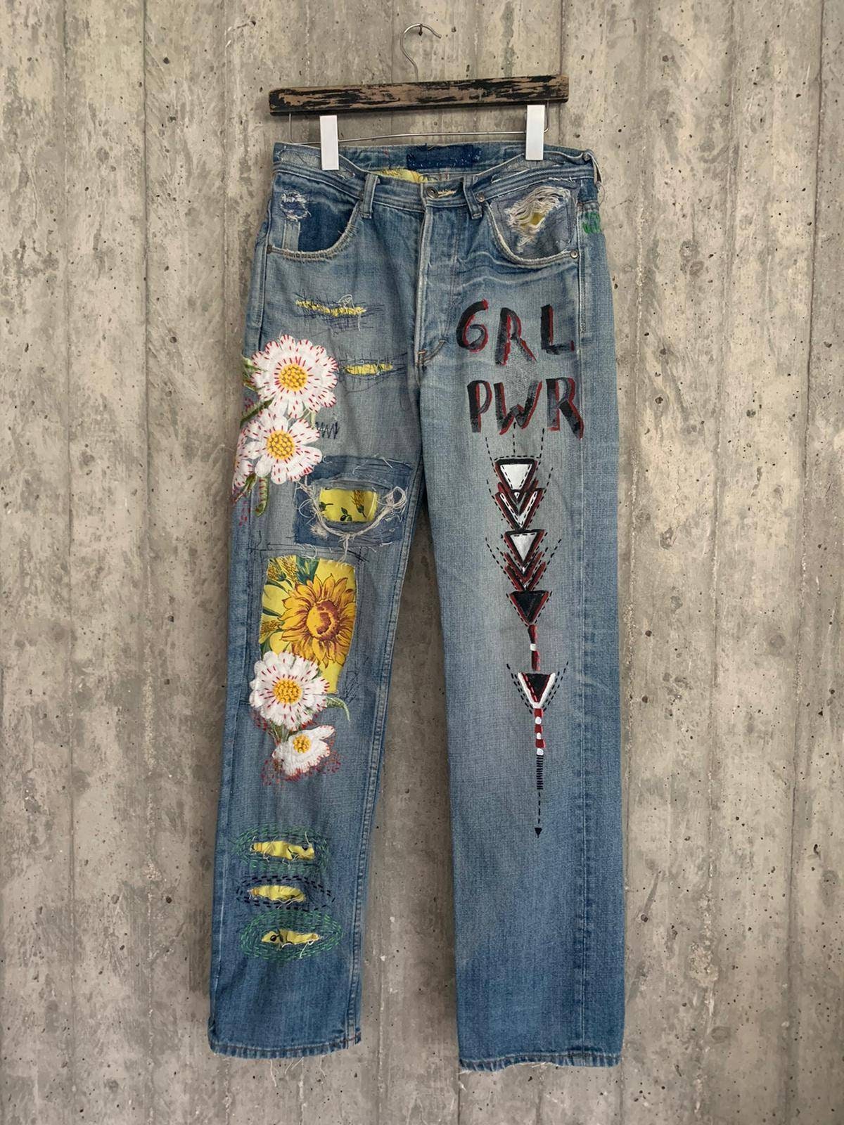 Woman jeansVintage Jean's embroidery jeans All SIZES | Etsy