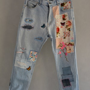 Vintage Distressed Boyfriend Jeans/hipster Jeans/all - Etsy