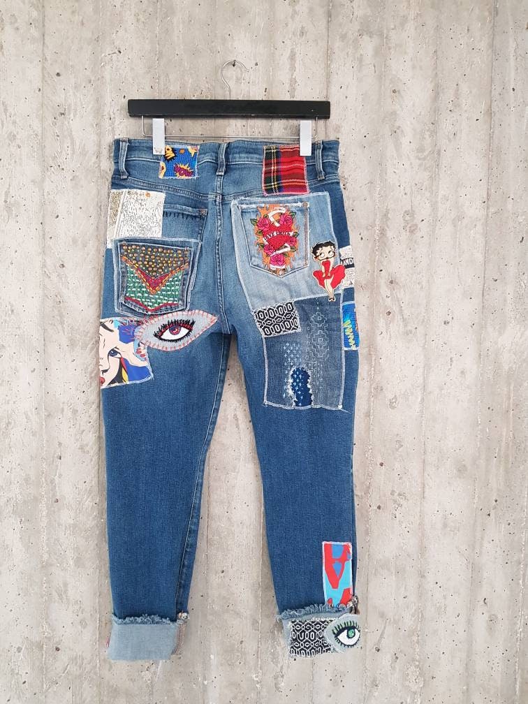 Distressed Vintage Boyfriend Jeans/hipster Jeans/all - Etsy Canada