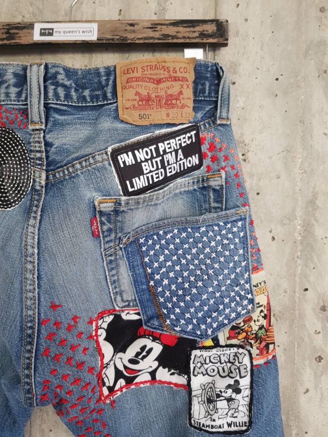 Distressed Vintage Boyfriend Jeans/hipster Jeans/all Sizes/grunge