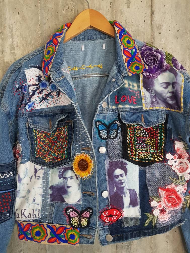 Prida Kahlo Jacket Vintage 80s90s Slim Fit Denim Jeans Retro - Etsy UK