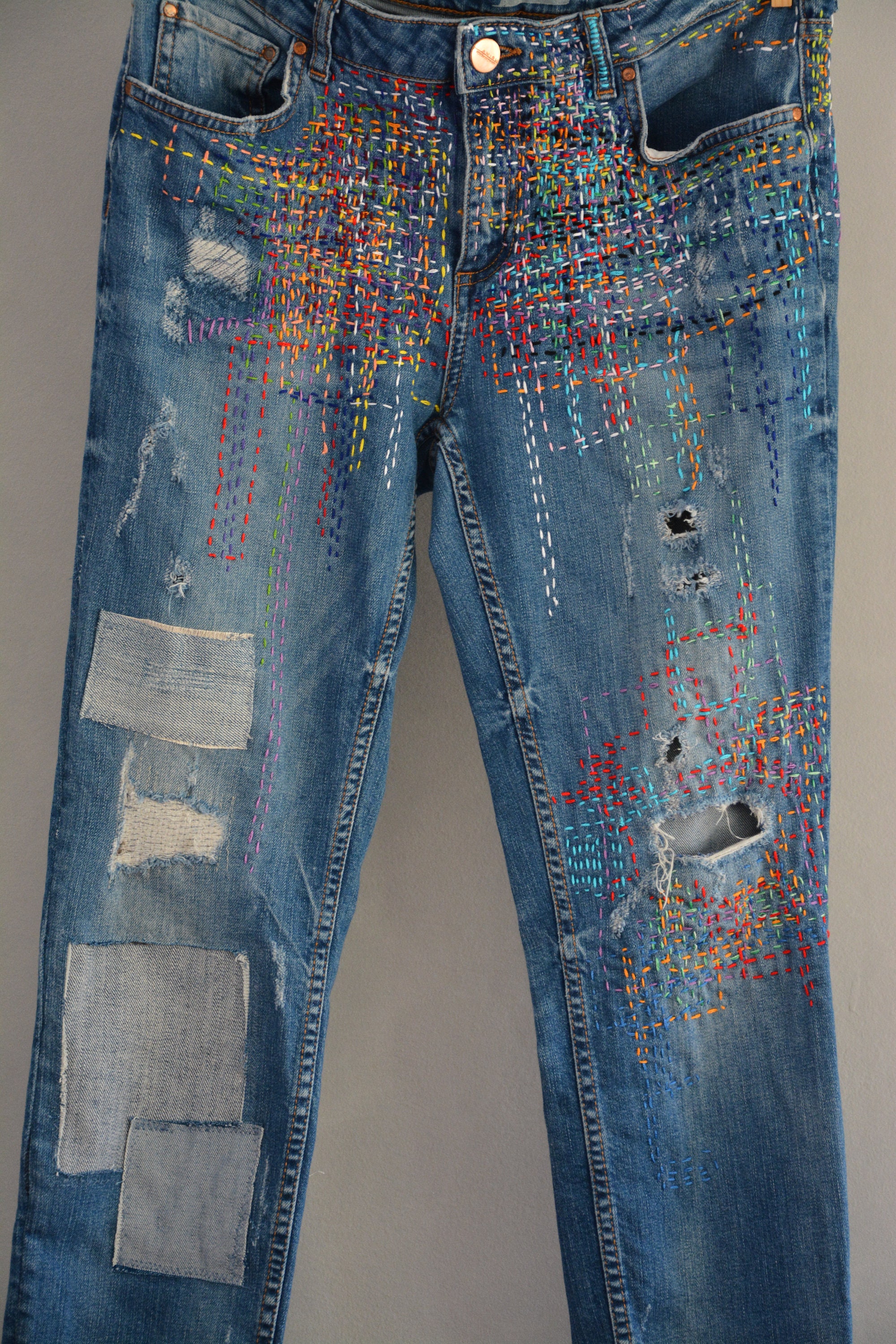 Vintage 1990s High Waist Jeans. Dark Blue Denim jeans. | Etsy