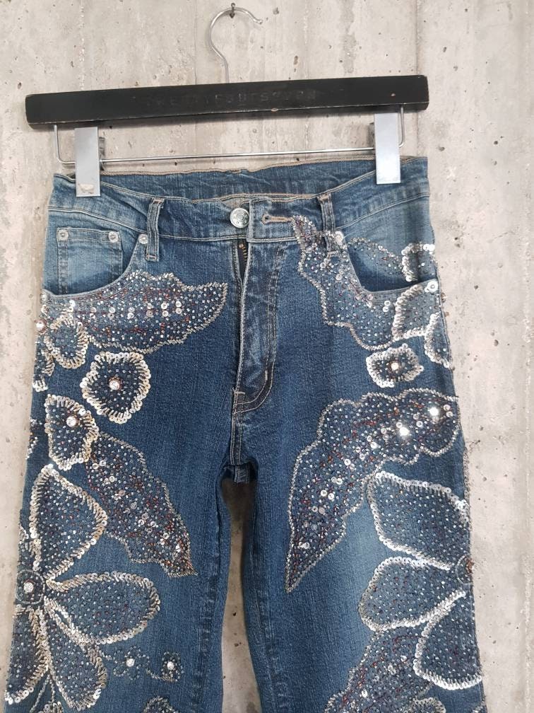 One of a kind jeans/vintage jeans/womens jeans/ myqueenswish | Etsy