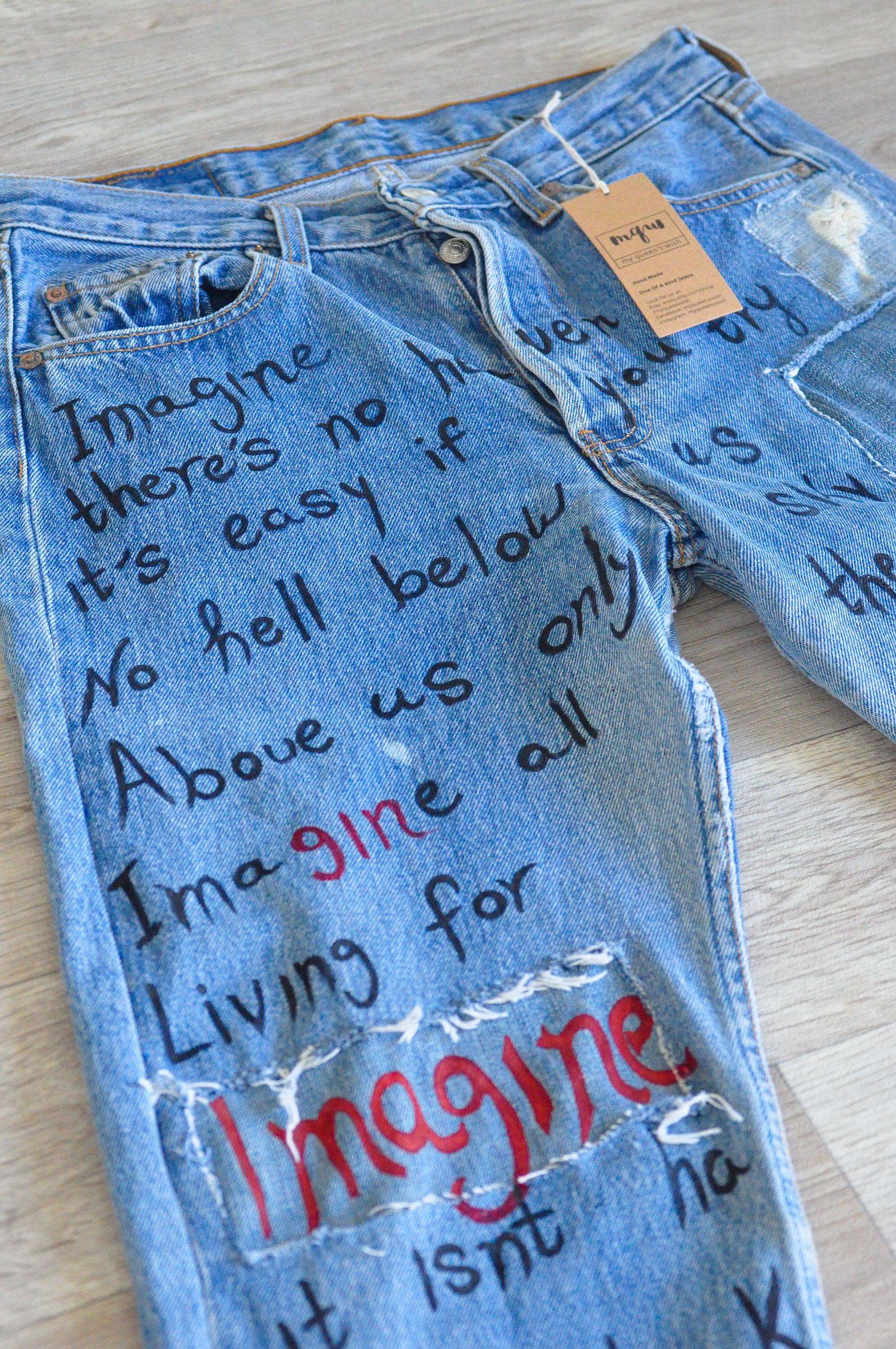 Painted Levis Jeans - Etsy
